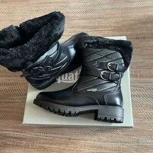 Quatro Black Quilted Winter Boots